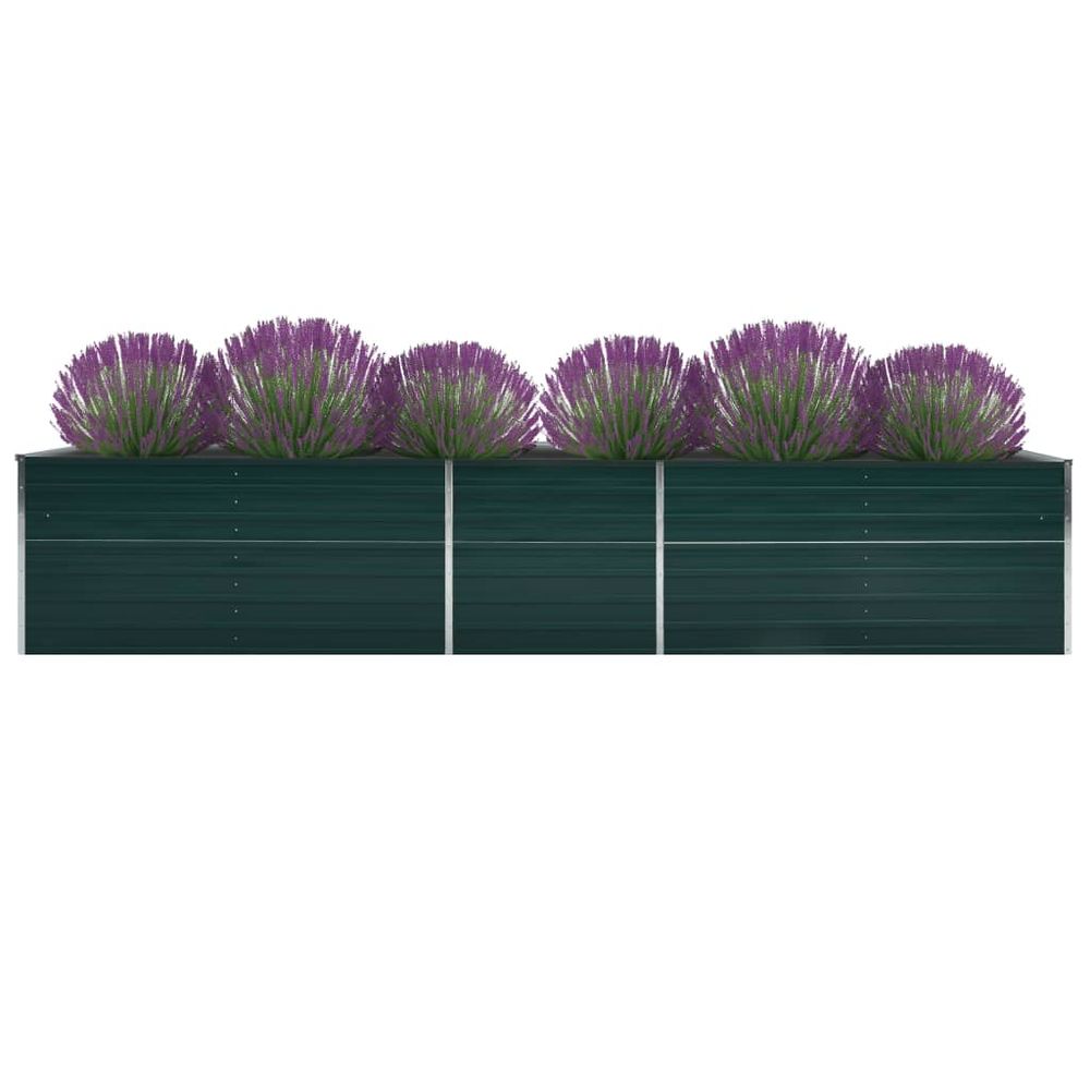 Raised Garden Bed 160x80x77 cm Galvanised Steel Green S069811485