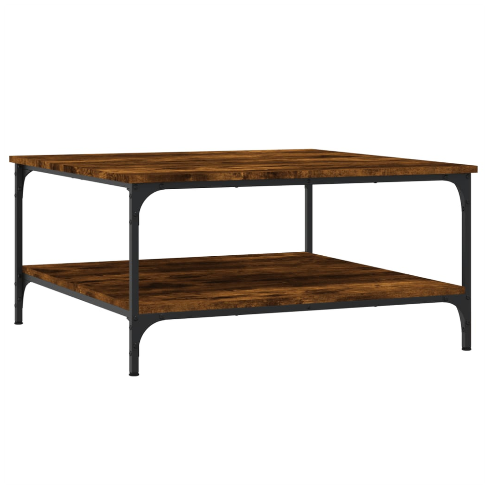 vidaXL Coffee Table Smoked Oak 80x80x40 cm Engineered Wood S0671262066