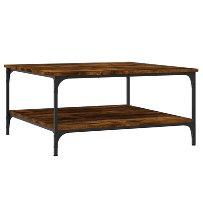 vidaXL Coffee Table Smoked Oak 80x80x40 cm Engineered Wood S0671262066