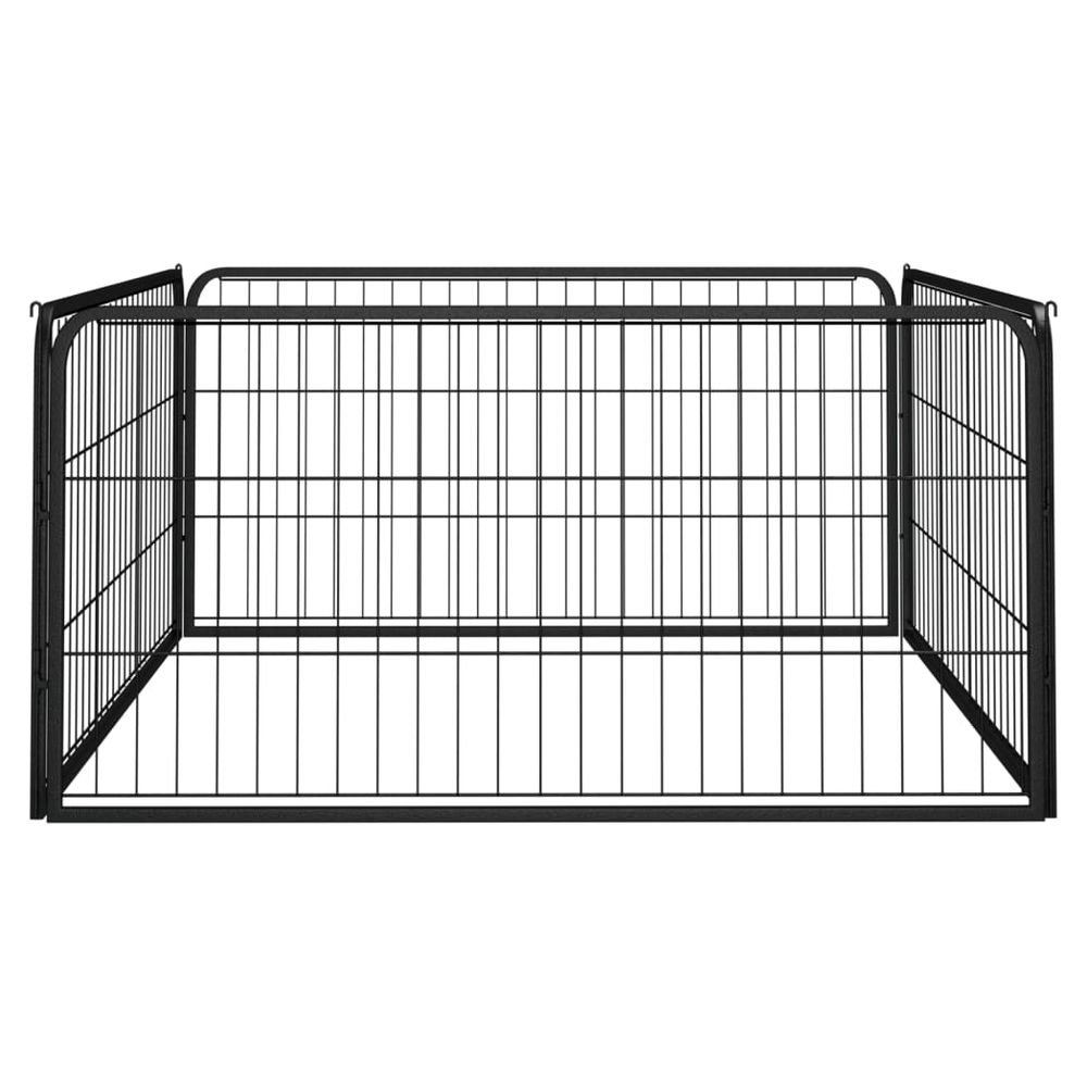 8-40 Panel Dog Playpen Black 100x50 cm to 1100 x 900 x 50 cm Powder-coated Steel V0671091762