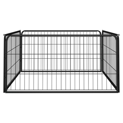 8-40 Panel Dog Playpen Black 100x50 cm to 1100 x 900 x 50 cm Powder-coated Steel V0671091762