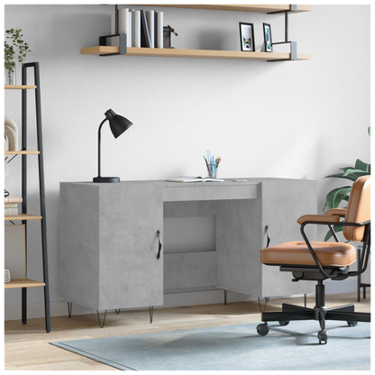 vidaXL Desk Concrete Grey 140x50x75 cm Engineered Wood S0671256746