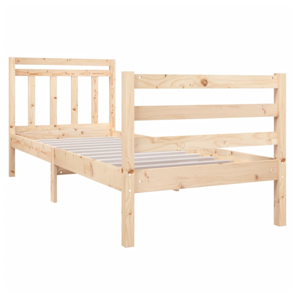 Bed Frame Solid Wood 75x190 cm to 200 x 200 cm V067942745