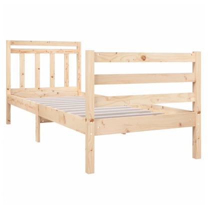 Bed Frame Solid Wood 75x190 cm to 200 x 200 cm V067942745