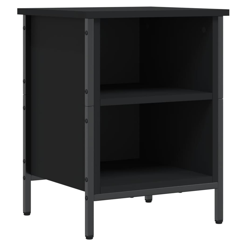 vidaXL Shoe Cabinet Black 38x35x50 cm Engineered Wood S0671260897