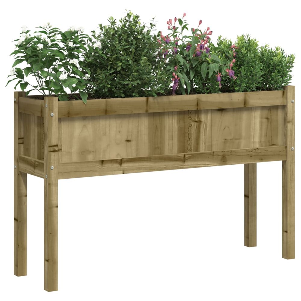 vidaXL Garden Planters 2 pcs with Legs Impregnated Wood Pine S0671387984