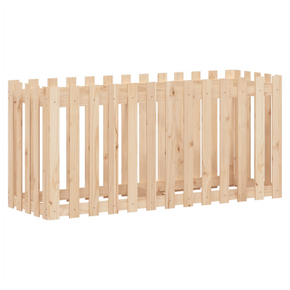 vidaXL Garden Raised Bed with Fence Design 150x50x70 cm Solid Wood Pine S0671368513