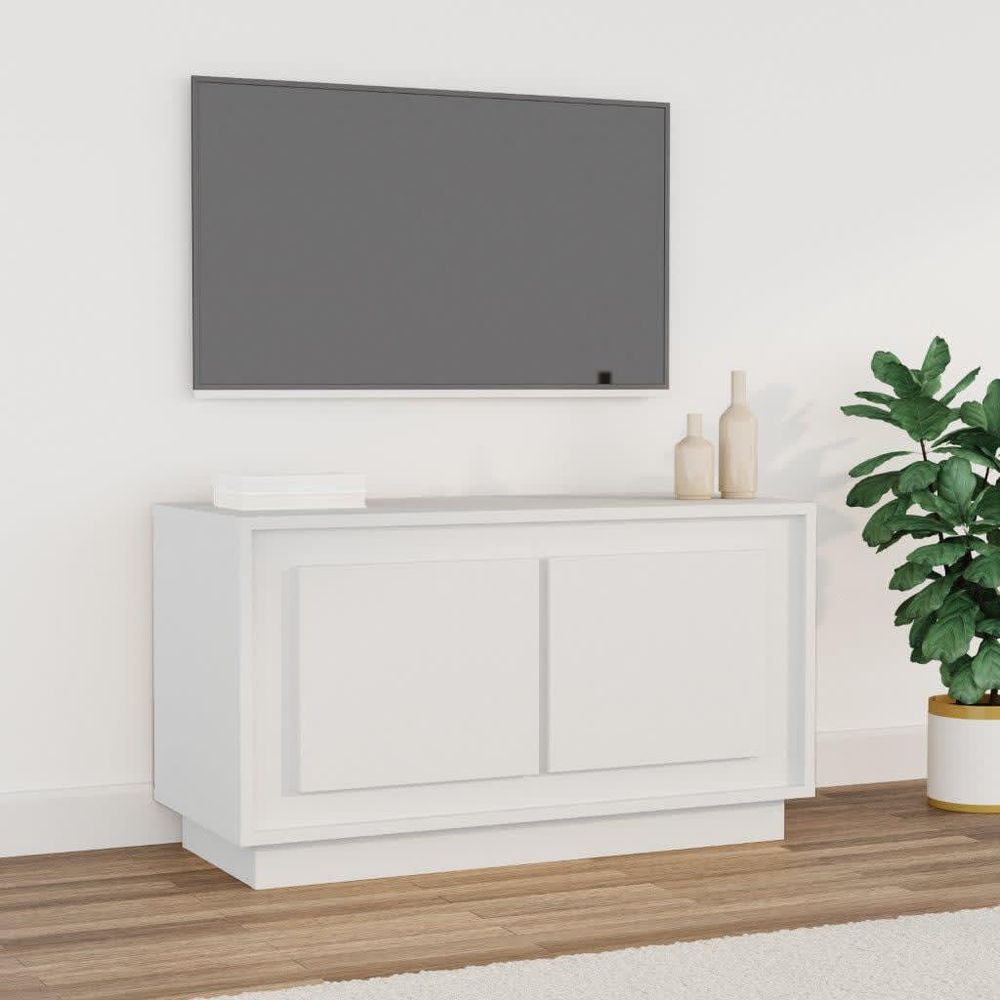 vidaXL TV Cabinet White 80x35x45 cm Engineered Wood S0671162258