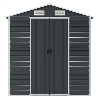 vidaXL Garden Shed Anthracite 191x640x198 cm Galvanised Steel S0671351145