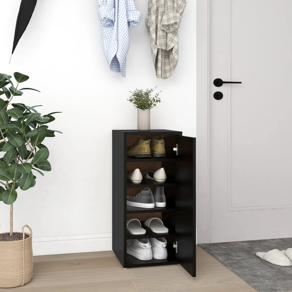 Shoe Cabinet Black 32x35x70 cm Engineered Wood V0671201427