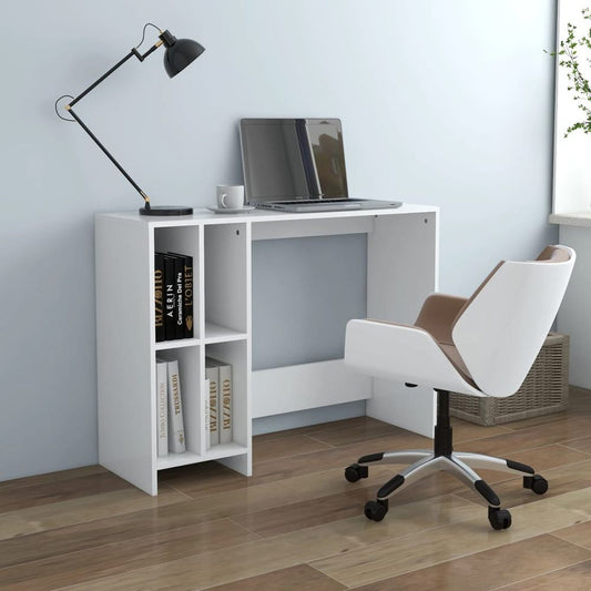 vidaXL Notebook Desk White 102.5x35x75 cm Engineered Wood V0671189796