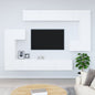 Wall-mounted TV Cabinet White Engineered Wood S0671075135