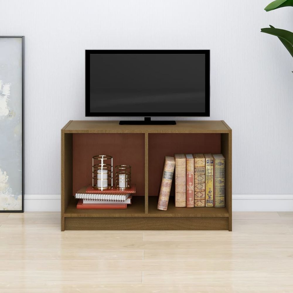 vidaXL TV Cabinet 70x33x42 cm Solid Pinewood V0671202011