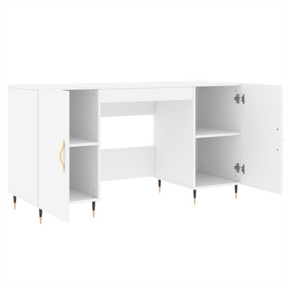 vidaXL Desk White 140x50x75 cm Engineered Wood S0671256984