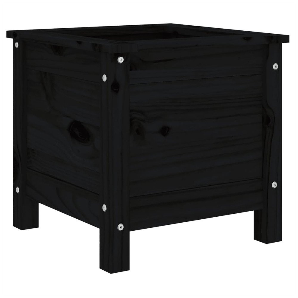 vidaXL Garden Planter Black 40x40x39 cm Solid Wood Pine S0671357712