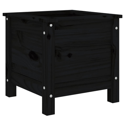 vidaXL Garden Planter Black 40x40x39 cm Solid Wood Pine S0671357712