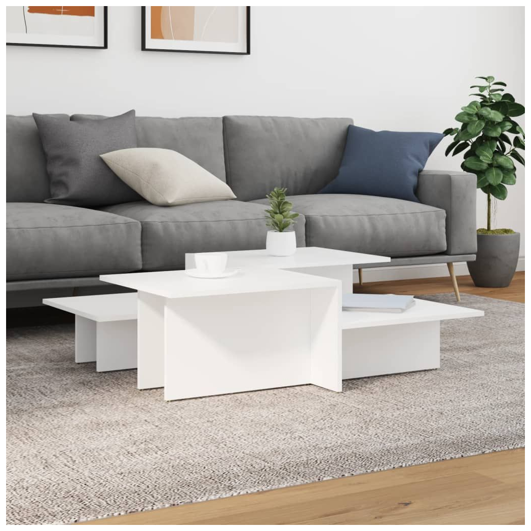 vidaXL Coffee Tables 2 pcs White Engineered Wood S0671016903