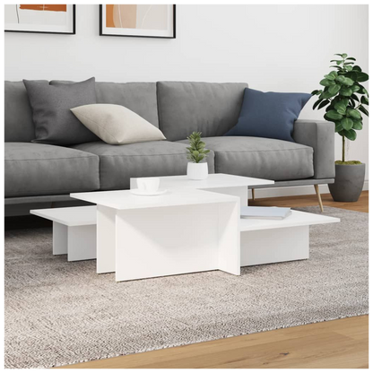 vidaXL Coffee Tables 2 pcs White Engineered Wood S0671016903