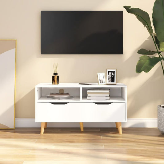 vidaXL TV Cabinet White 90x40x48.5 cm Engineered Wood S069864902