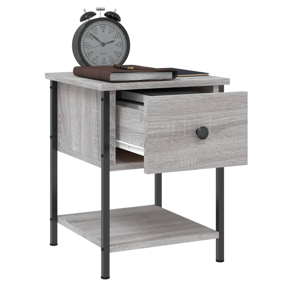 vidaXL Bedside Table Grey Sonoma 34x35.5x45 cm Engineered Wood S0671253918