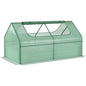 Outsunny Raised Garden Bed Planter Box with Greenhouse, Large Window, Green S0671347129