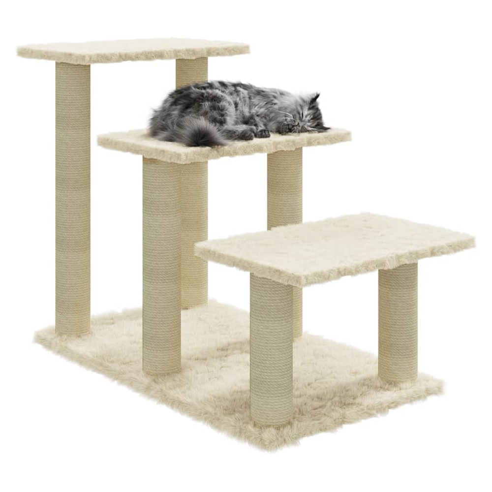 vidaXL Cat Tree with Sisal Scratching Posts Cream 50.5 cm V067940232