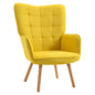 HOMCOM Modern Accent Chair Velvet-Touch Tufted Wingback Armchair, Yellow S0671080106