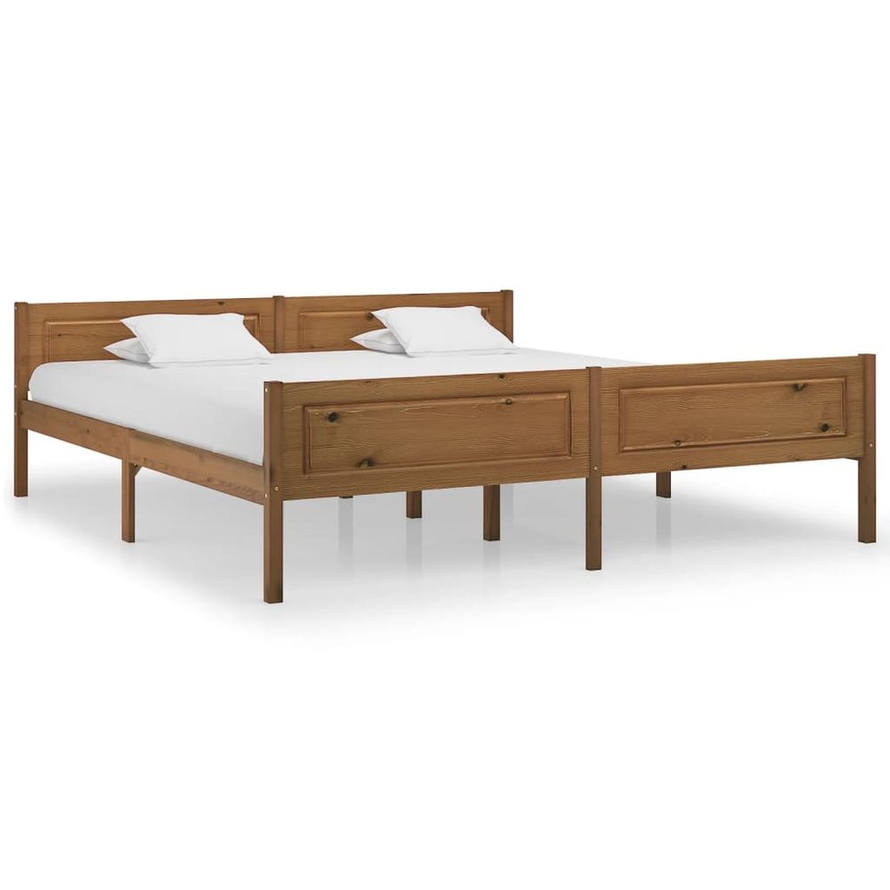 vidaXL Bed Frame Solid Pinewood 90x200 cm V0671190416