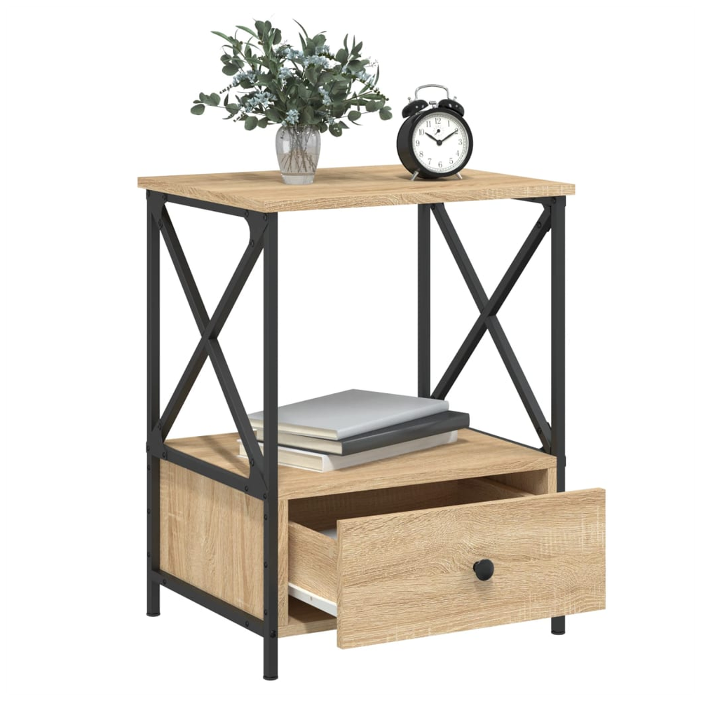 vidaXL Bedside Tables 2 pcs Sonoma Oak 50x41x65 cm Engineered Wood S0671262889