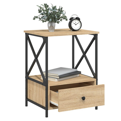 vidaXL Bedside Tables 2 pcs Sonoma Oak 50x41x65 cm Engineered Wood S0671262889