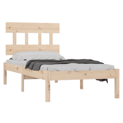 vidaXL Bed Frame Solid Wood 75x190 cm Small Single S0671029954