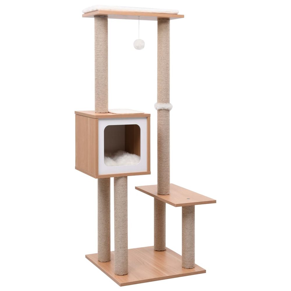 vidaXL Cat Tree with Sisal Scratching Mat 129 cm S069789599