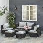 6-Seater Sofa & Coffee Table Rattan Outdoor Garden Furniture Set V067942527