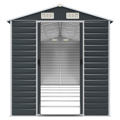 vidaXL Garden Shed Anthracite 191x640x198 cm Galvanised Steel S0671351145