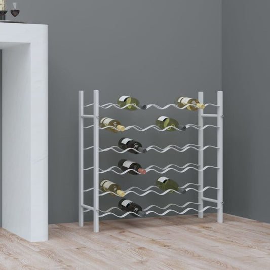 Wine Rack for 36 Bottles White Metal S067939262