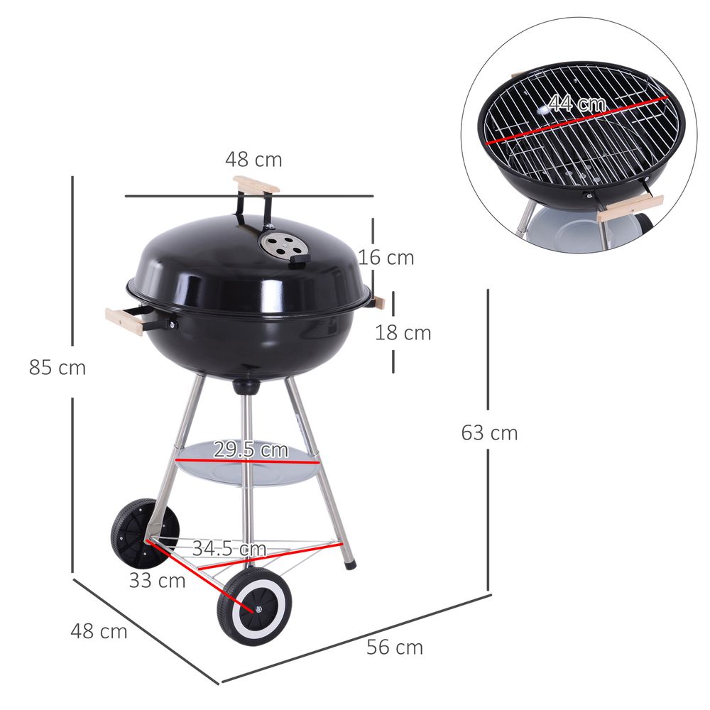 Outsunny BBQ Grill, 85H cm S0671072001