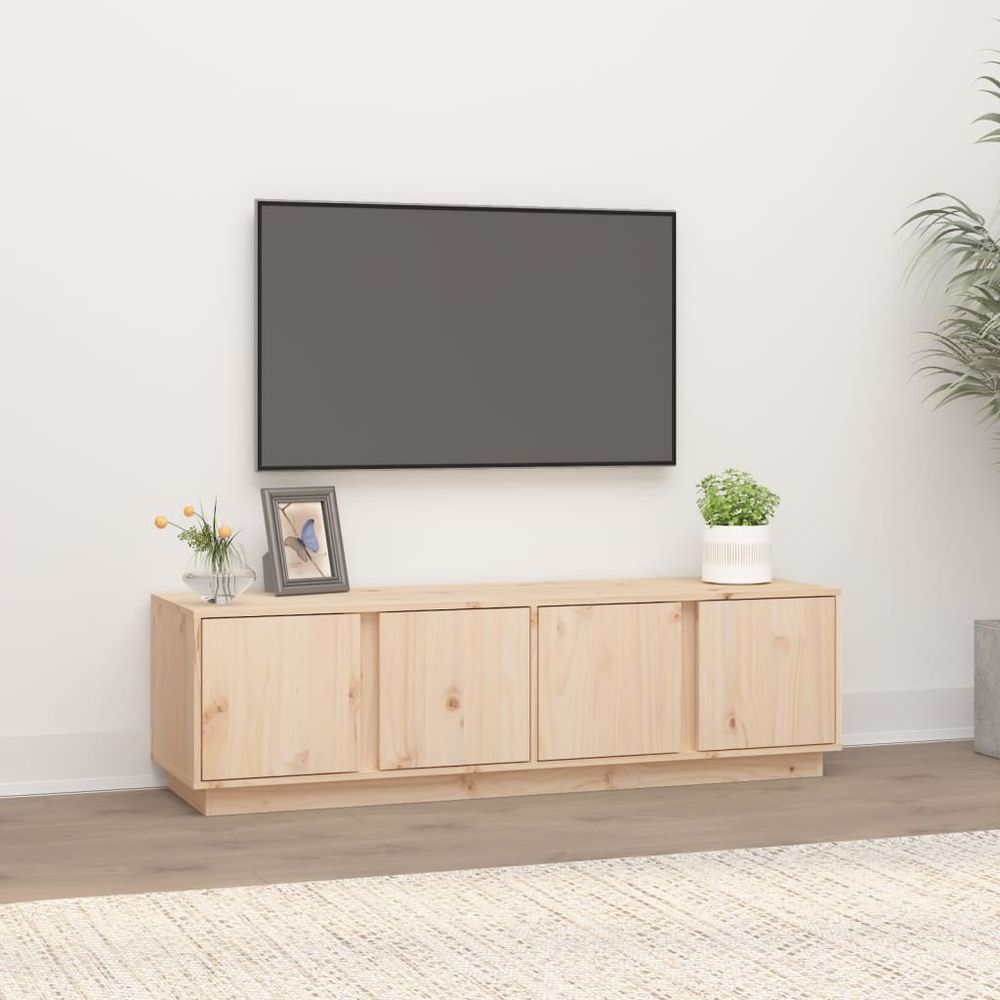 vidaXL TV Cabinet 140x40x40 cm Solid Wood Pine V0671393307