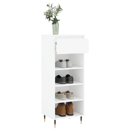 vidaXL Shoe Cabinet White 40x36x105 cm Engineered Wood S0671362053