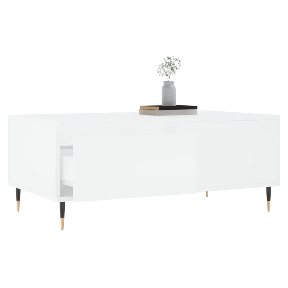 vidaXL Coffee Table White 90x50x36.5 cm Engineered Wood S0671256831