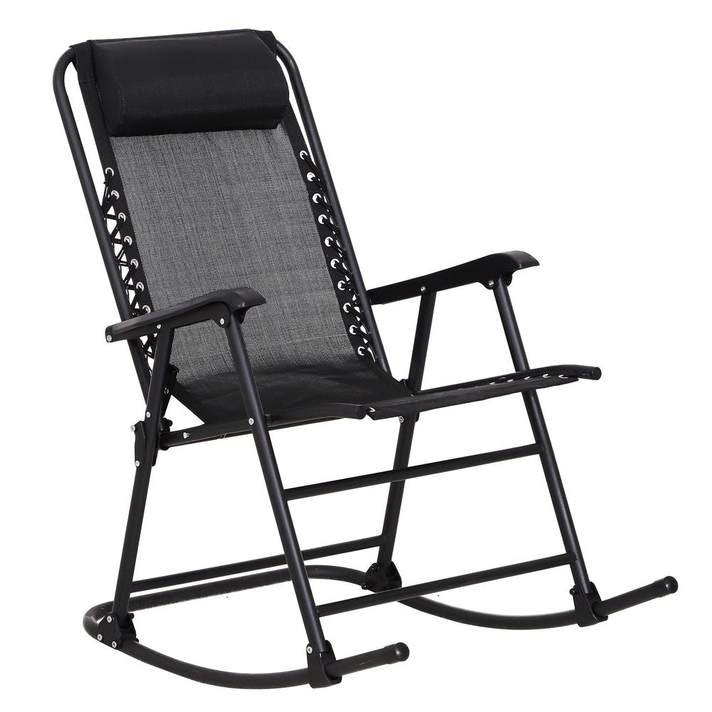 Outsunny Folding Rocking Chair Outdoor Portable Zero Gravity Chair V067942356