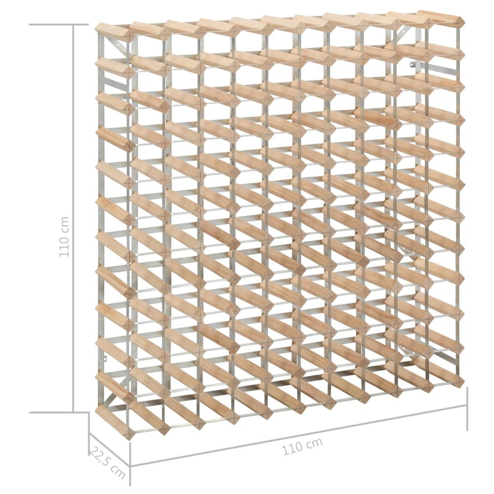 Wine Rack for 120 Bottles Solid Pinewood S069795058