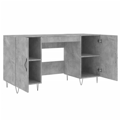 vidaXL Desk Concrete Grey 140x50x75 cm Engineered Wood S0671256746