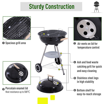 Outsunny BBQ Grill, 85H cm S0671072001