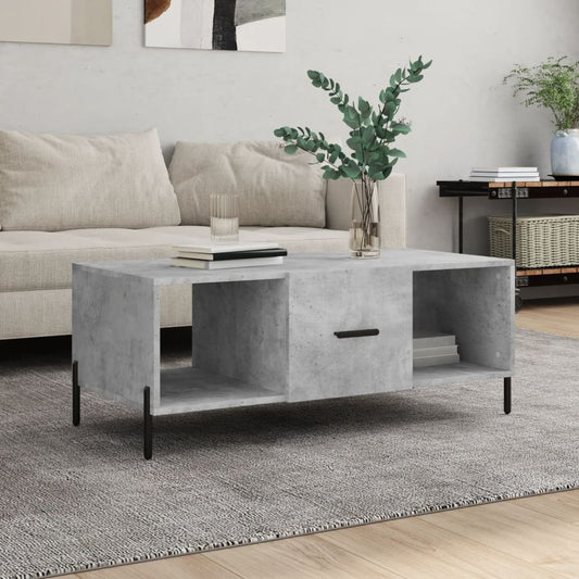 vidaXL Coffee Table Concrete Grey 102x50x40 cm Engineered Wood S0671256847