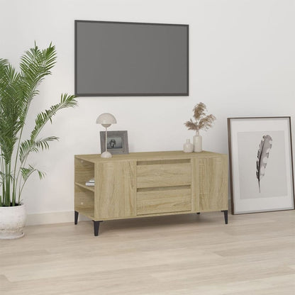 vidaXL TV Cabinet White 102x44.5x50 cm Engineered Wood S0671105434