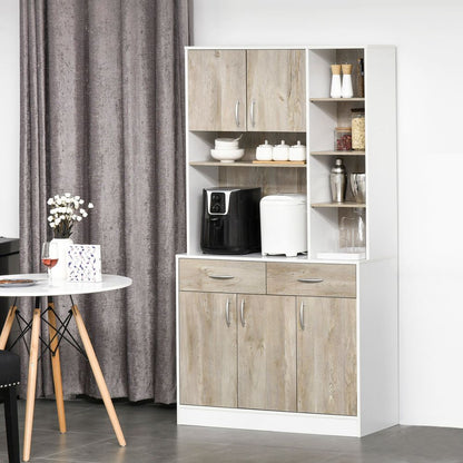 Kitchen Pantry Buffet Server Cabinet Sideboard, Bookcase Drawers 100x39x180cm S0671071479