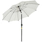 Outsunny ?2.6M Umbrella Parasol-Cream White S0671072265