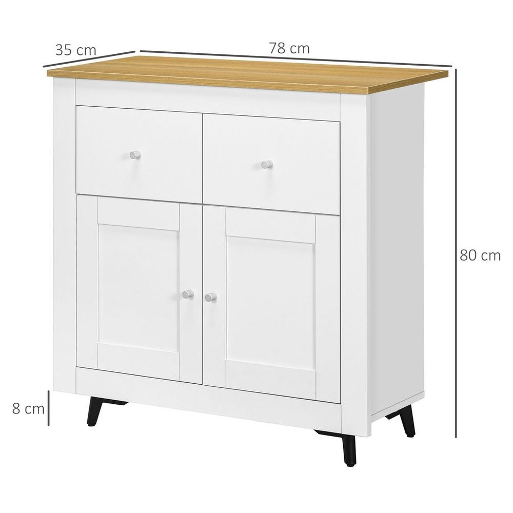 Sideboard Storage Cabinet Freestanding Kitchen Cupboard with Drawers S0671157098