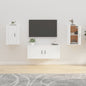 vidaXL Wall Mounted TV Cabinet White 57x34.5x40 cm V0671394811