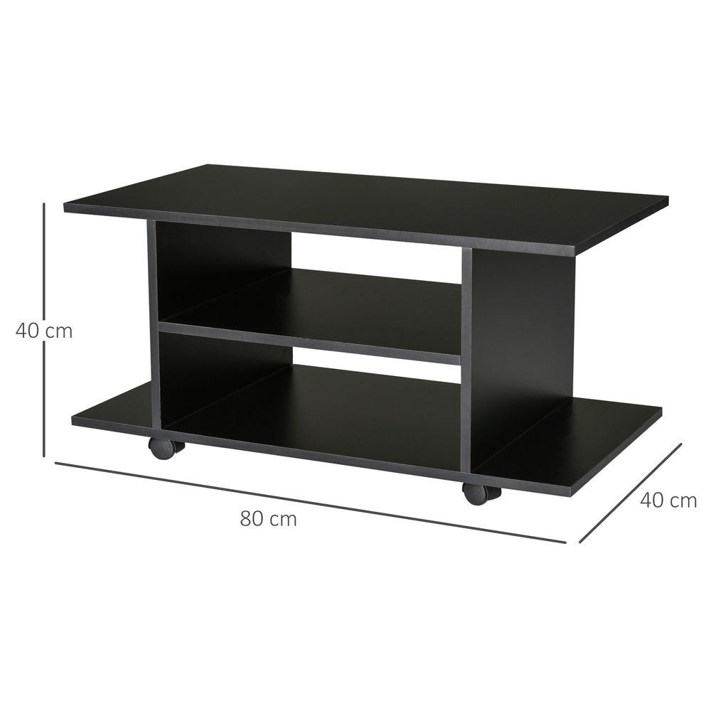 Mobile TV Stand Bookshelves in Black S0671071550